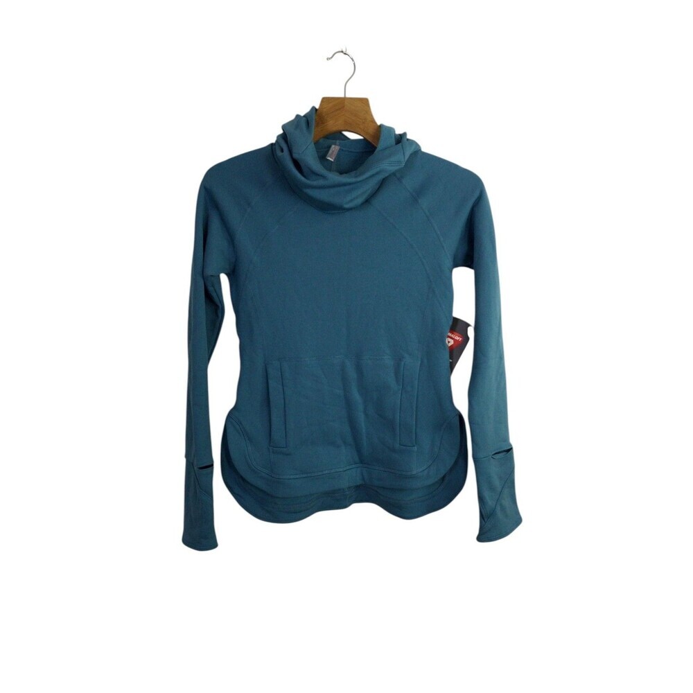 Free People Women's Pullover Hoodie Keepin' Cozy Long-Sleeve Stormy Sky Sz S NWT
